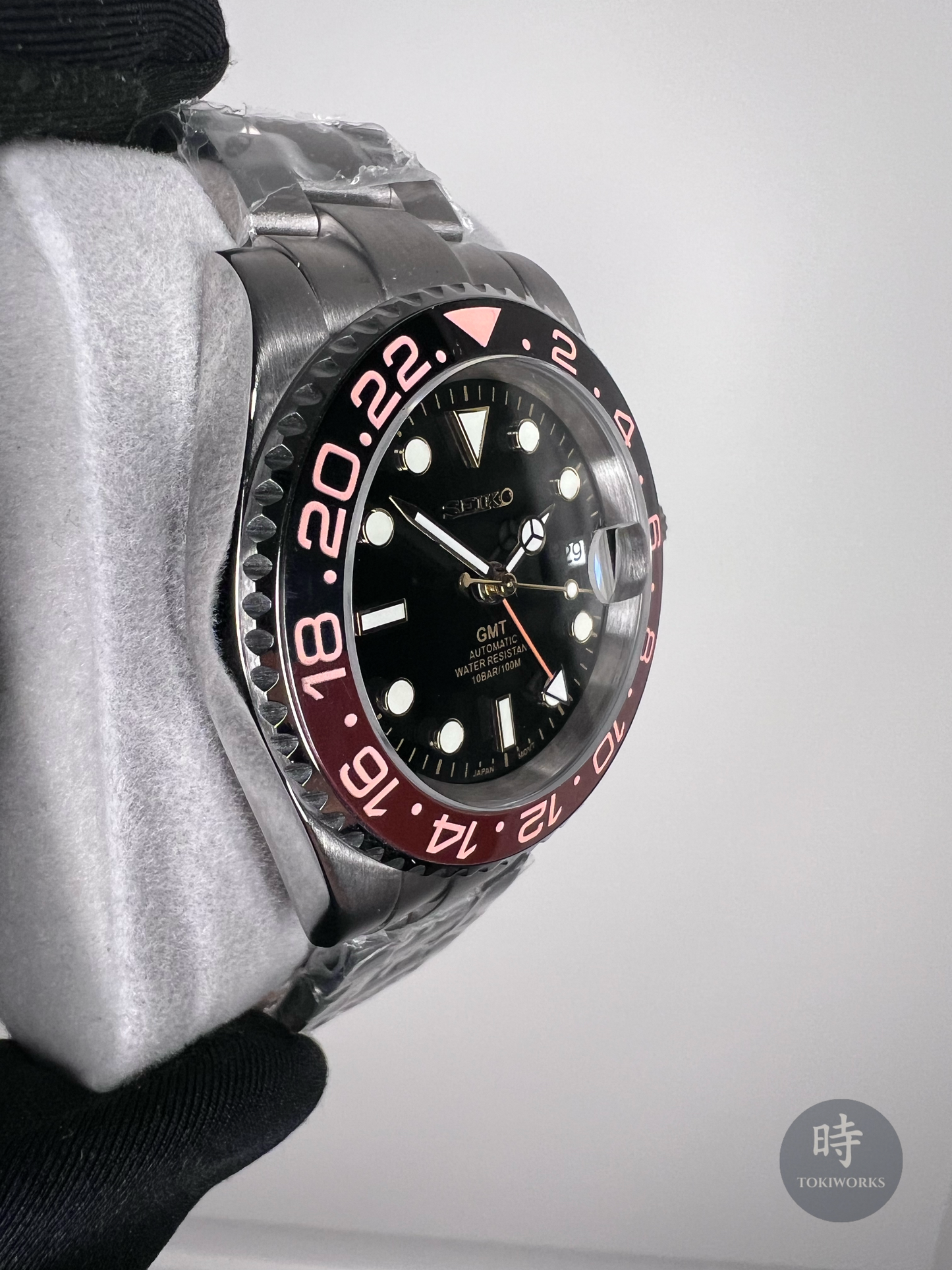 Seiko Mod Rootbeer GMT Automatic Watch (NH34)