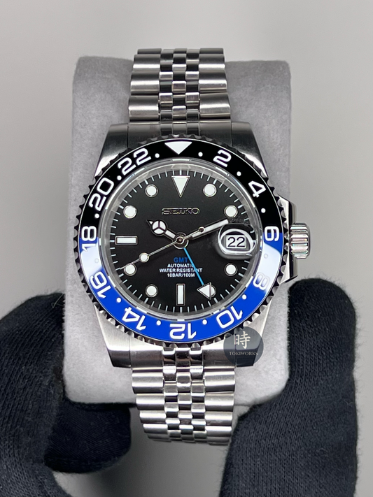 Seiko Mod Batgirl GMT Automatic Watch (NH34)